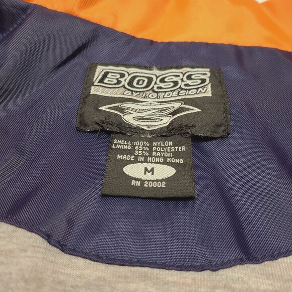 Vintage 90s Boss by IG Design Men's Medium Windbreaker Jacket Lined Hip Hop - Picture 6 of 16